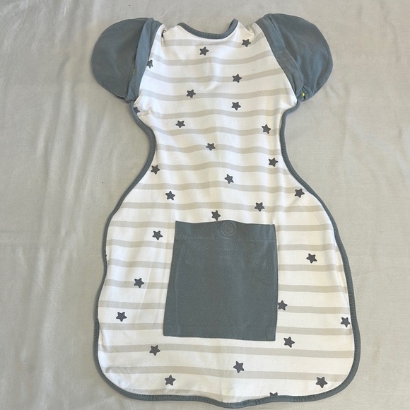 Bb Luv - Gray and White Sleep Sack Pajamas with Zipper - Picture 5 of 5